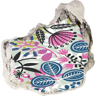 Finto buco nel muro 3D Giardino tropicale in una buca