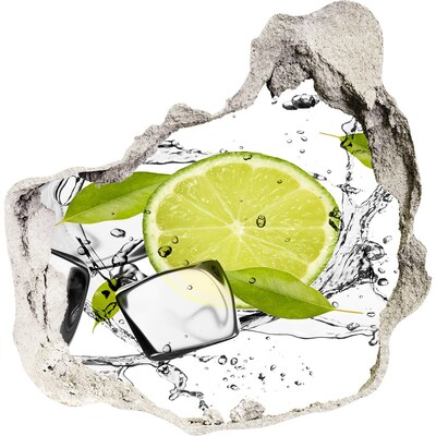 Adesivo effetto buco nel muro Un cocktail rinfrescante al lime