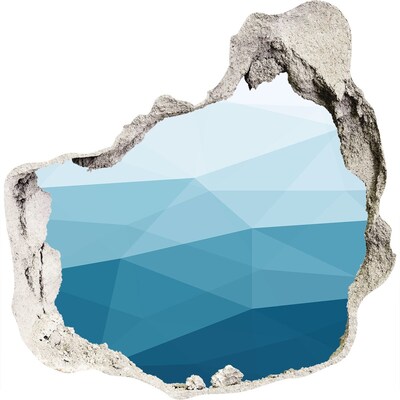 Adesivo effetto buco nel muro Il mondo sottomarino nella buca