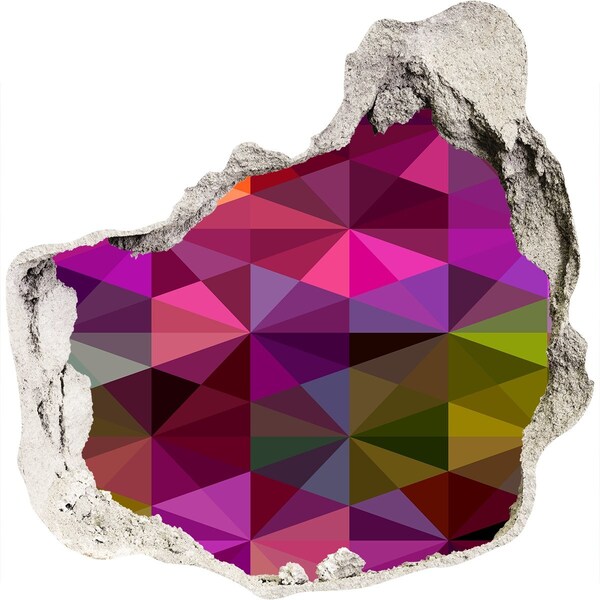 Adesivo effetto buco nel muro Vetrate colorate nel buco nel muro