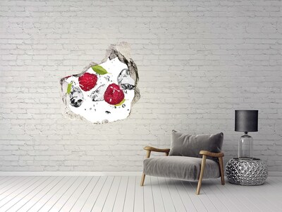 Trompe l'oeil buco nel muro Paradiso di frutta con ghiaccio