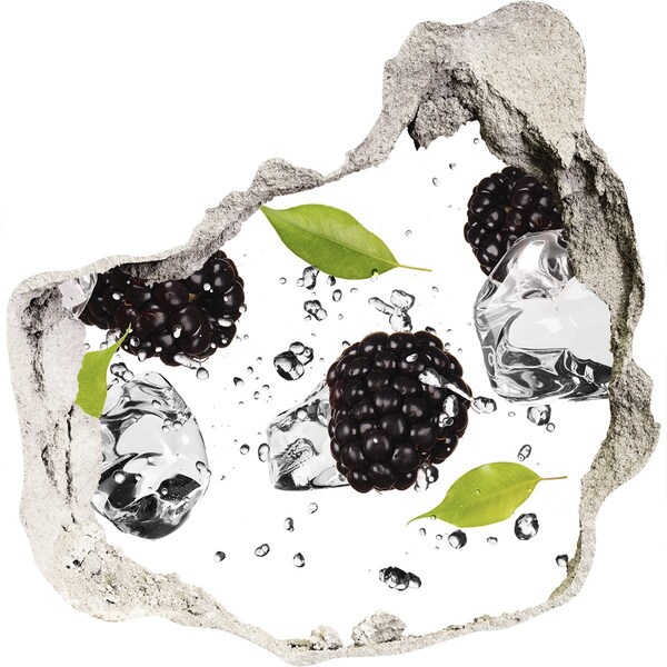 Trompe l'oeil buco nel muro Esplosione di frutta nel cemento