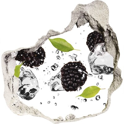 Trompe l'oeil buco nel muro Esplosione di frutta nel cemento