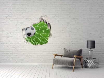 Trompe l'oeil buco nel muro Un gol nel calcio
