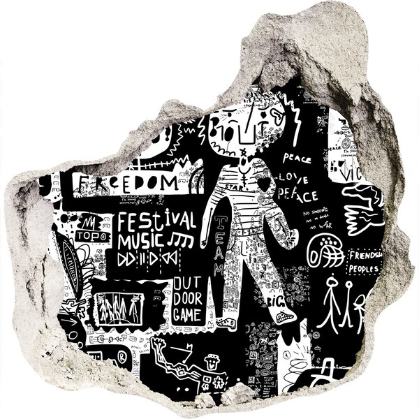 Adesivo effetto buco nel muro Un'espressione artistica di libertà