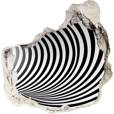 Finto buco nel muro 3D L'illusione di un tunnel rotante