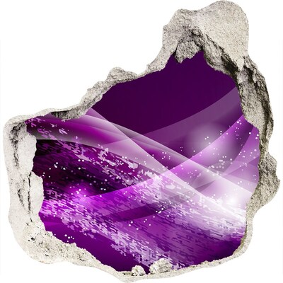 Finto buco nel muro 3D Spazio viola nel muro