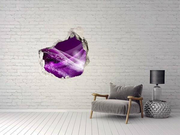 Finto buco nel muro 3D Spazio viola nel muro