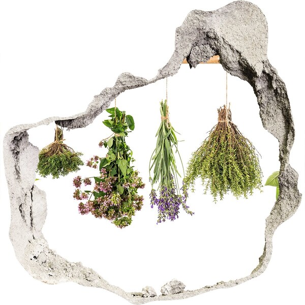 Finto buco nel muro 3D Angolo delle erbe aromatiche in cucina
