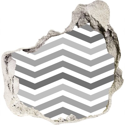 Adesivo effetto buco nel muro Muro a spina di pesce spezzato