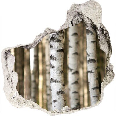 Finto buco nel muro 3D Un'oasi forestale in cemento