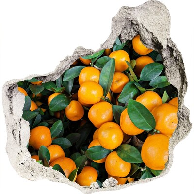 Trompe l'oeil buco nel muro Frutta nell'aranceto