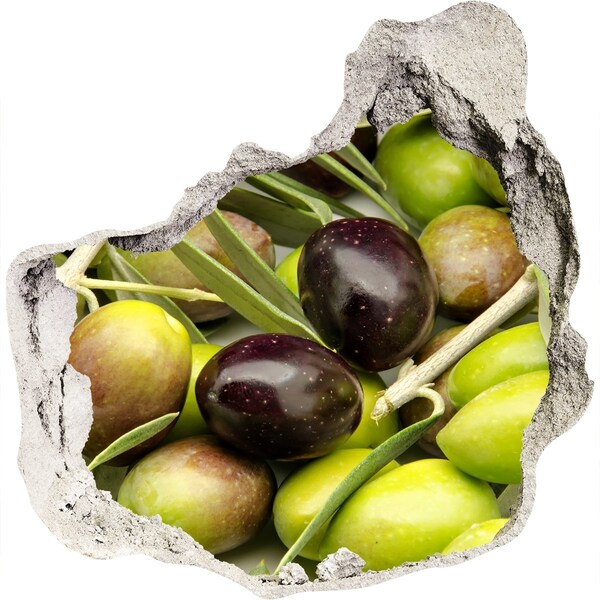 Adesivo effetto buco nel muro Olive in cemento