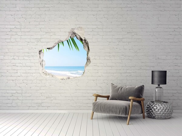 Finto buco nel muro 3D Paradiso tropicale in riva al mare
