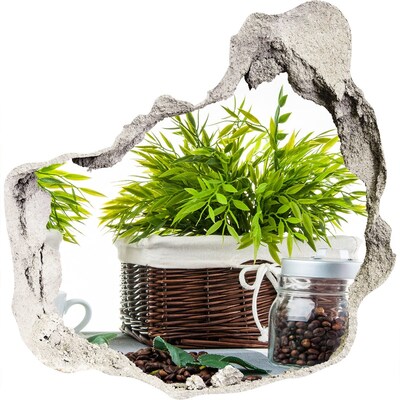 Finto buco nel muro 3D Un'oasi verde nel comfort di casa tua.