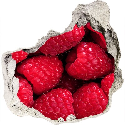 Trompe l'oeil buco nel muro Lamponi nel cemento