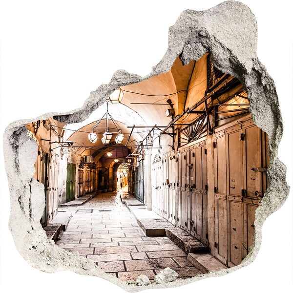 Finto buco nel muro 3D Il fascino del vecchio bazar