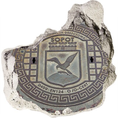 Finto buco nel muro 3D Sopot – Coperchio della fognatura comunale