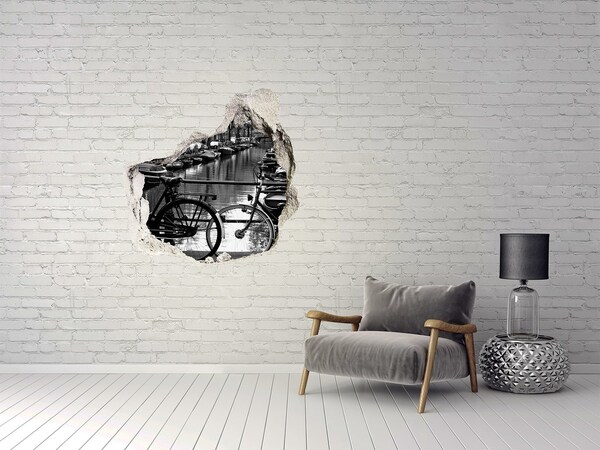 Trompe l'oeil buco nel muro Canale ciclabile