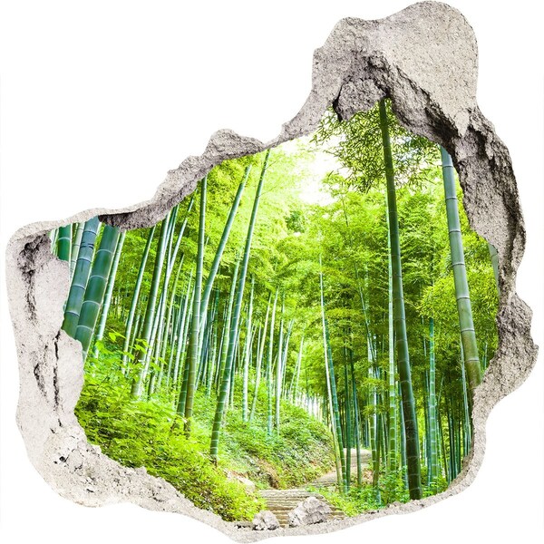 Finto buco nel muro 3D Foresta di bambù