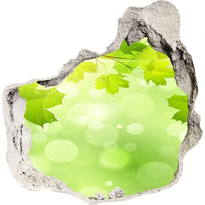 Finto buco nel muro 3D Un'oasi verde tra le foglie