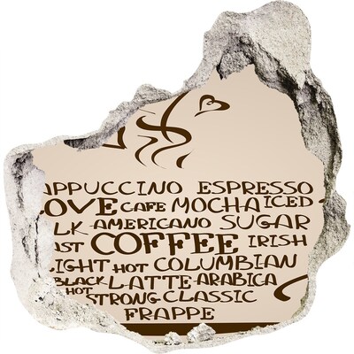 Trompe l'oeil buco nel muro Oasi del caffè