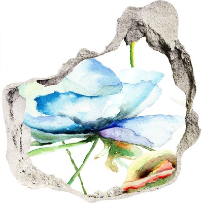 Trompe l'oeil buco nel muro Un sogno floreale in cemento