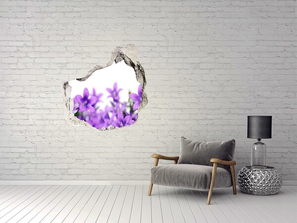 Adesivo effetto buco nel muro Fiori in Paradiso