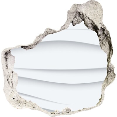 Trompe l'oeil buco nel muro Un muro in rovina affacciato sulle onde