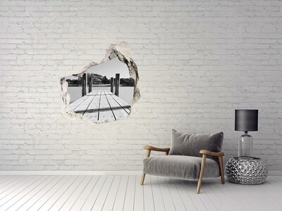 Finto buco nel muro 3D Molo sul lago