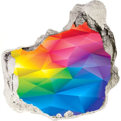Finto buco nel muro 3D Un arcobaleno colorato nel muro