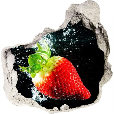 Finto buco nel muro 3D Fragola in acqua