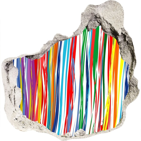 Adesivo effetto buco nel muro Un'esplosione di creatività e colori