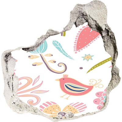 Finto buco nel muro 3D Il mondo colorato dietro il buco