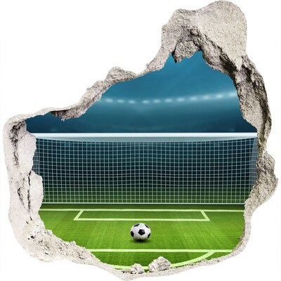 Finto buco nel muro 3D Lo stadio di calcio dietro il buco nel muro