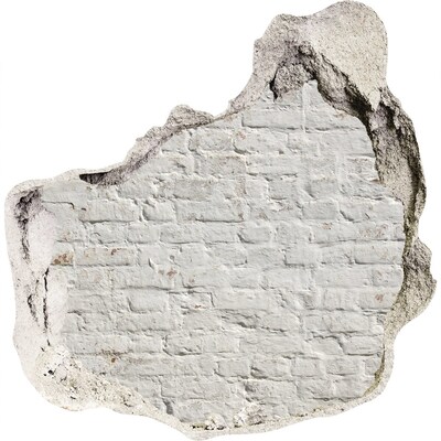Adesivo effetto buco nel muro Muro di mattoni danneggiato