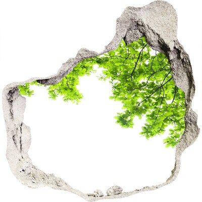 Adesivo effetto buco nel muro Un'oasi verde dietro il muro