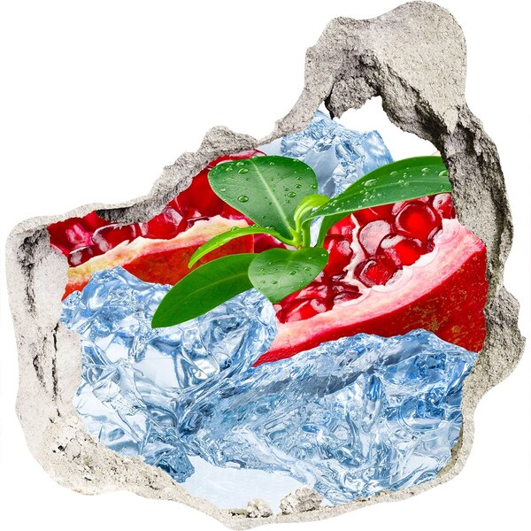 Trompe l'oeil buco nel muro Oasi fruttata con ghiaccio