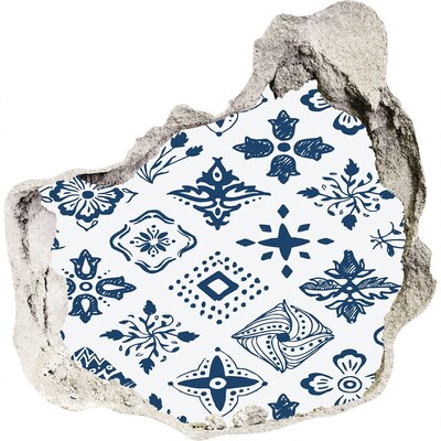 Finto buco nel muro 3D Motivi floreali sulla parete