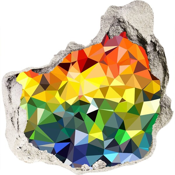 Finto buco nel muro 3D Un buco colorato nel muro