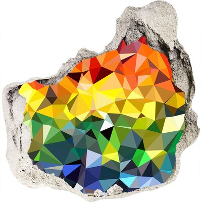 Finto buco nel muro 3D Un buco colorato nel muro