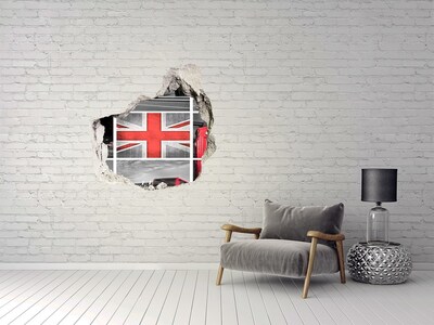 Adesivo effetto buco nel muro Paesaggio britannico in un buco nel muro