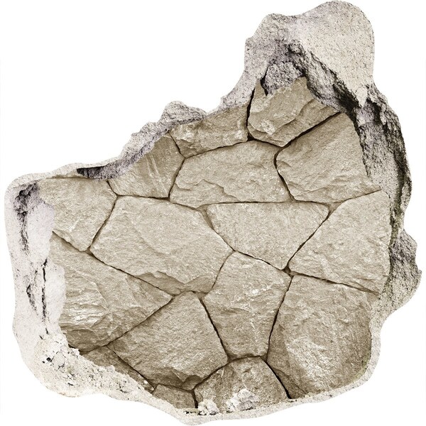 Trompe l'oeil buco nel muro Muro spezzato con pietre