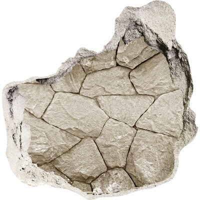 Trompe l'oeil buco nel muro Muro spezzato con pietre