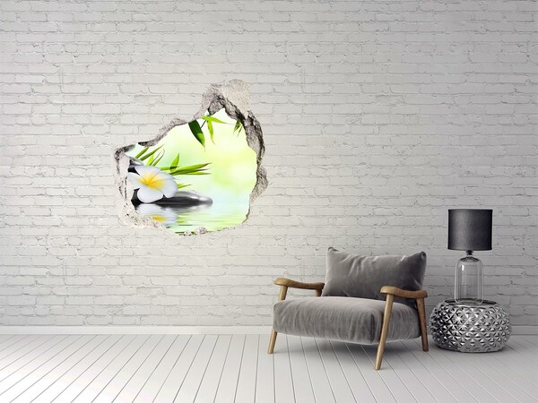 Trompe l'oeil buco nel muro Un'oasi di pace nella natura