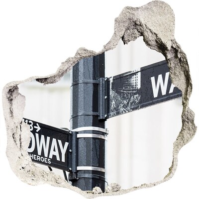 Trompe l'oeil buco nel muro Una strada in città