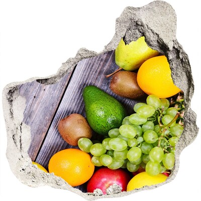 Trompe l'oeil buco nel muro Un paradiso di frutta dietro le mura