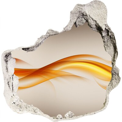 Finto buco nel muro 3D Un'onda di colori nel cemento