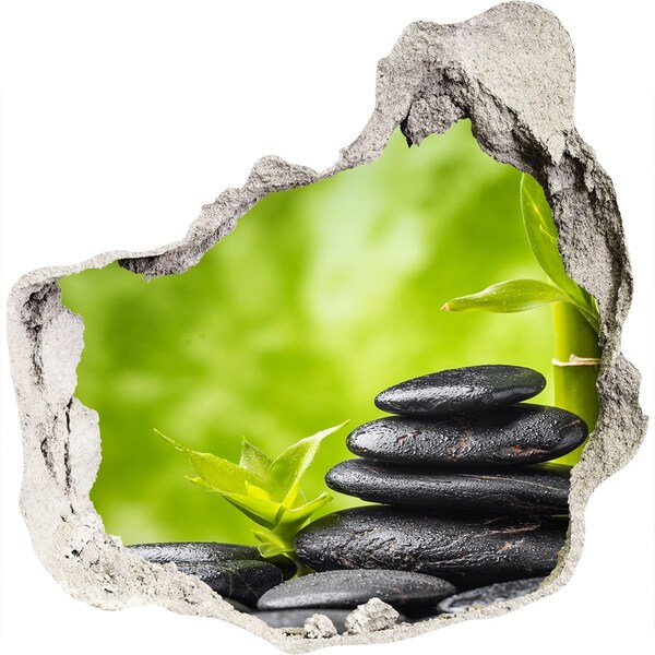 Trompe l'oeil buco nel muro Un'oasi di pace con pietre