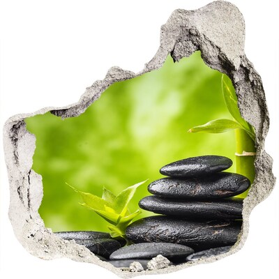 Trompe l'oeil buco nel muro Un'oasi di pace con pietre